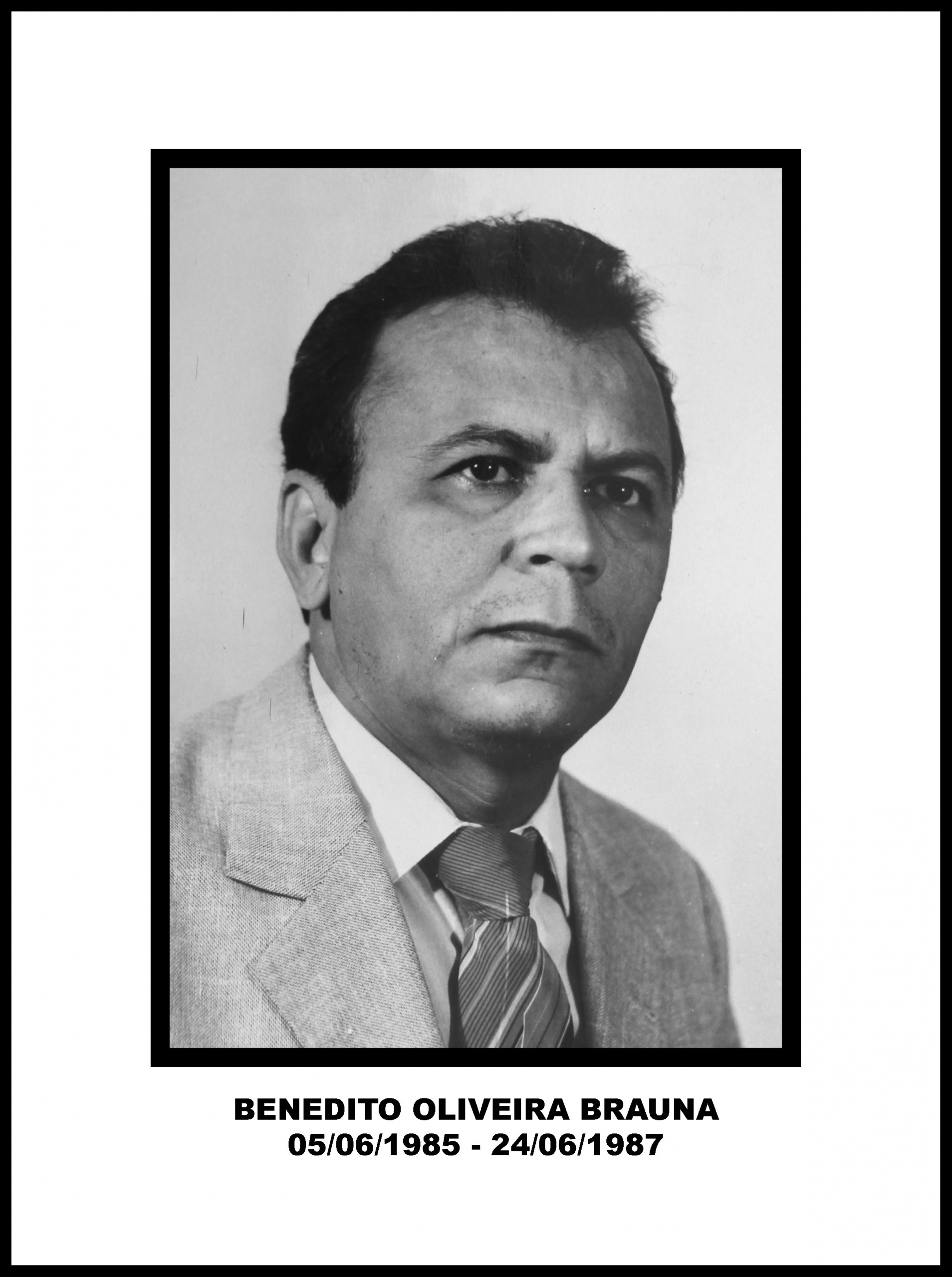 Retrato oficial de Benedito Oliveira — Venerável Mestre